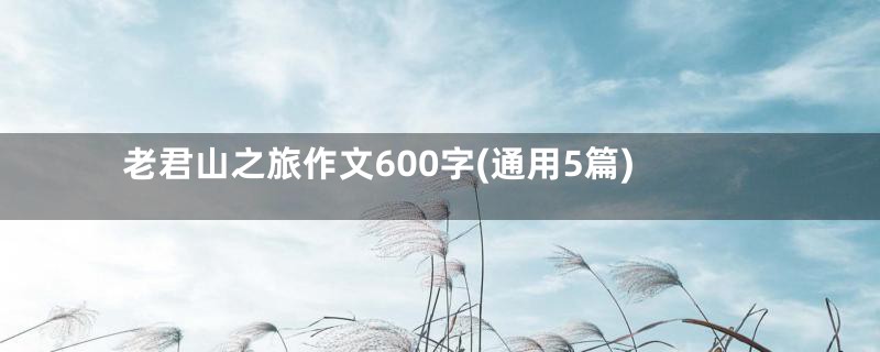 老君山之旅作文600字(通用5篇)