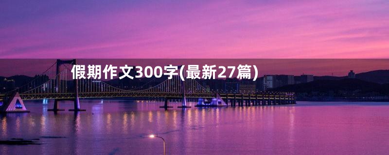 假期作文300字(最新27篇)