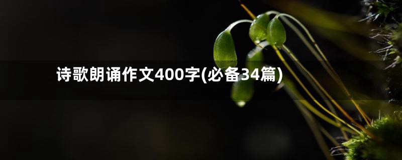 诗歌朗诵作文400字(必备34篇)