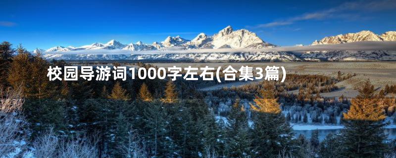 校园导游词1000字左右(合集3篇)