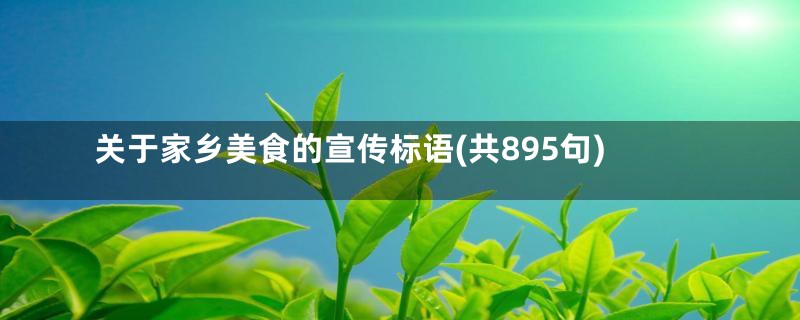 关于家乡美食的宣传标语(共895句)