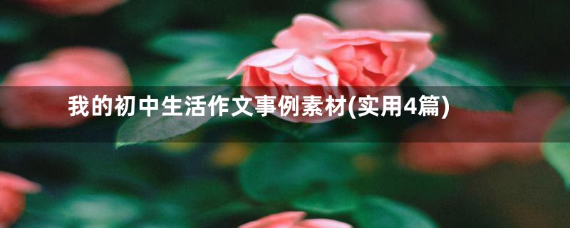 我的初中生活作文事例素材(实用4篇)