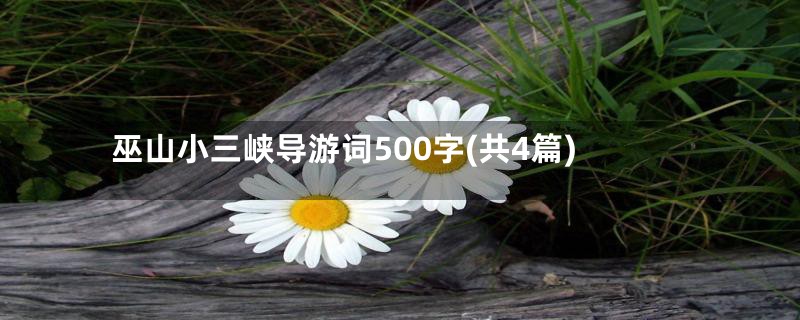 巫山小三峡导游词500字(共4篇)