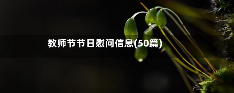 教师节节日慰问信息(50篇)