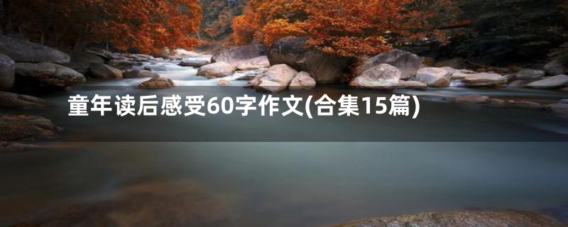 童年读后感受60字作文(合集15篇)