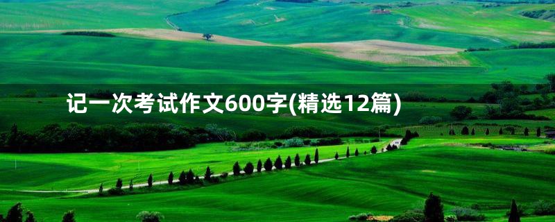 记一次考试作文600字(精选12篇)