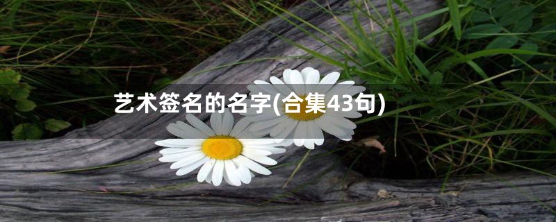 艺术签名的名字(合集43句)