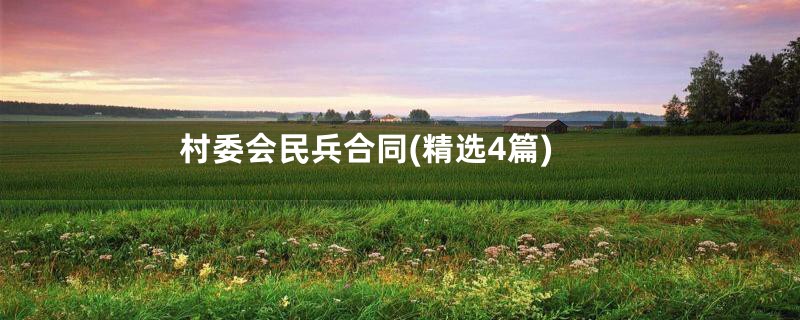 村委会民兵合同(精选4篇)