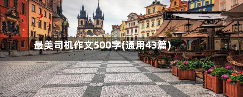 最美司机作文500字(通用43篇)