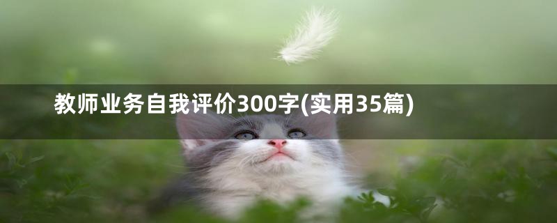 教师业务自我评价300字(实用35篇)