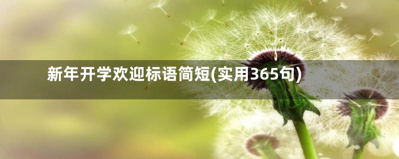 新年开学欢迎标语简短(实用365句)