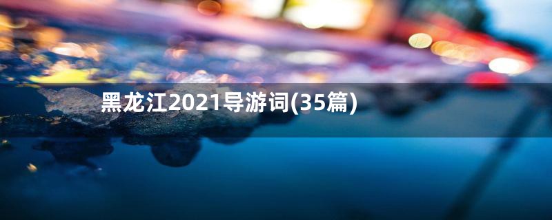 黑龙江2021导游词(35篇)