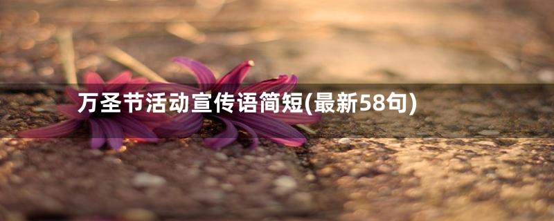 万圣节活动宣传语简短(最新58句)