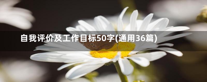 自我评价及工作目标50字(通用36篇)