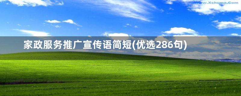 家政服务推广宣传语简短(优选286句)