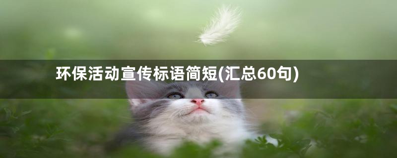 环保活动宣传标语简短(汇总60句)