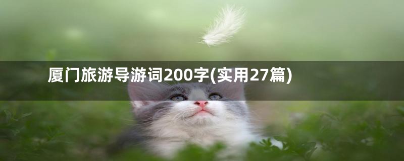 厦门旅游导游词200字(实用27篇)