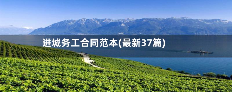 进城务工合同范本(最新37篇)