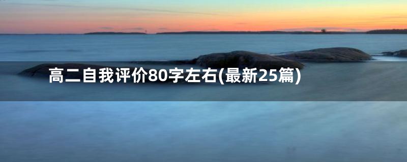 高二自我评价80字左右(最新25篇)