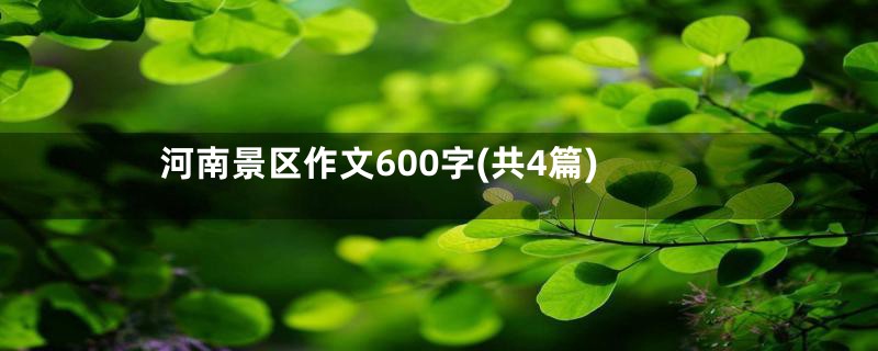 河南景区作文600字(共4篇)