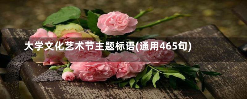 大学文化艺术节主题标语(通用465句)