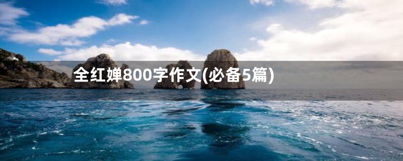 全红婵800字作文(必备5篇)