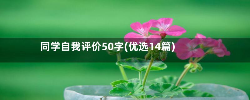 同学自我评价50字(优选14篇)