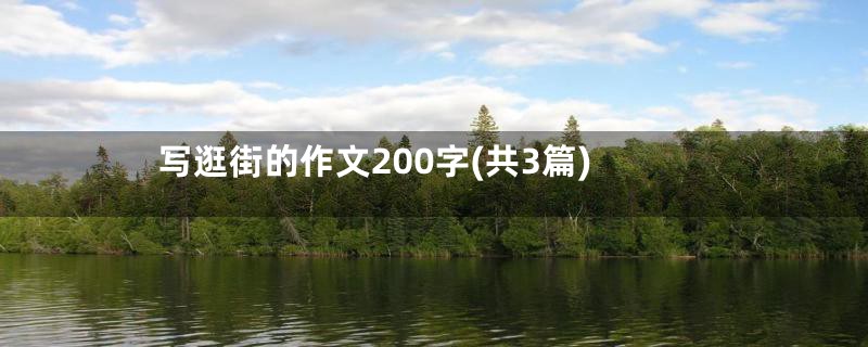 写逛街的作文200字(共3篇)