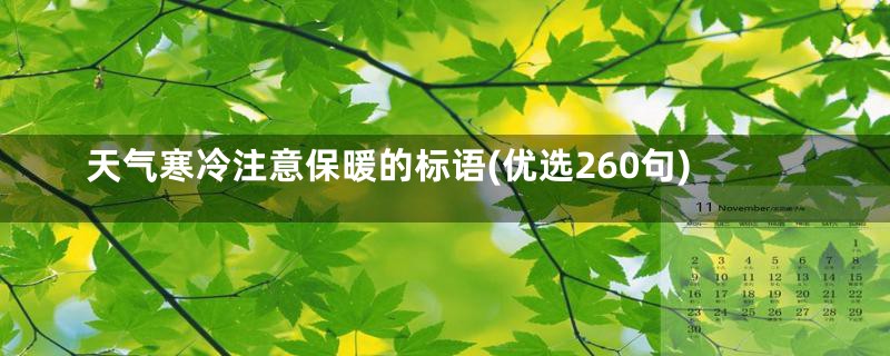 天气寒冷注意保暖的标语(优选260句)