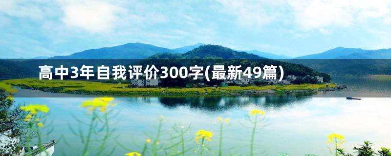 高中3年自我评价300字(最新49篇)