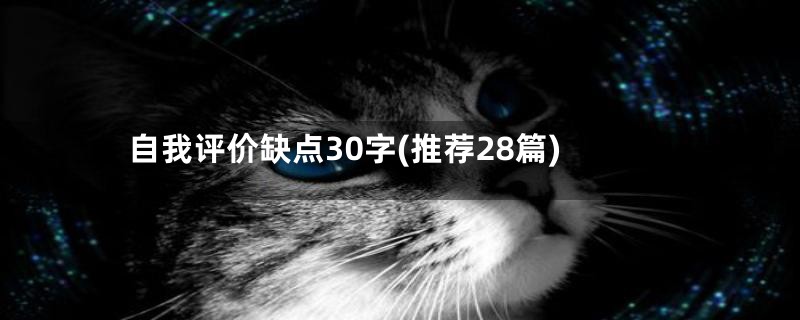 自我评价缺点30字(推荐28篇)