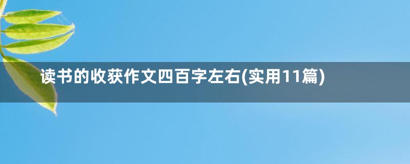 读书的收获作文四百字左右(实用11篇)