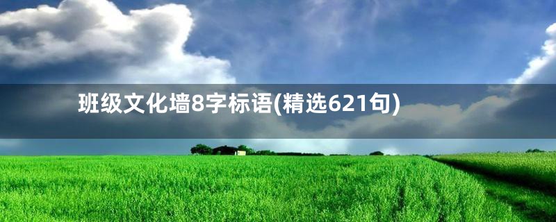 班级文化墙8字标语(精选621句)