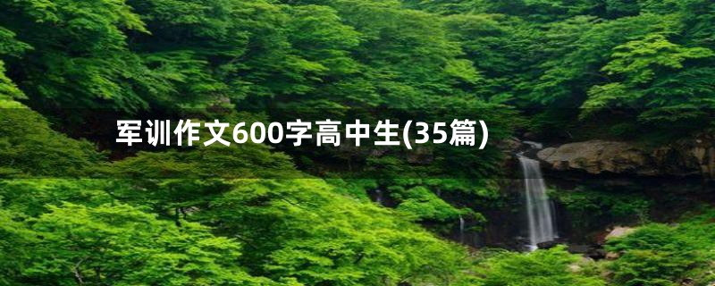 军训作文600字高中生(35篇)