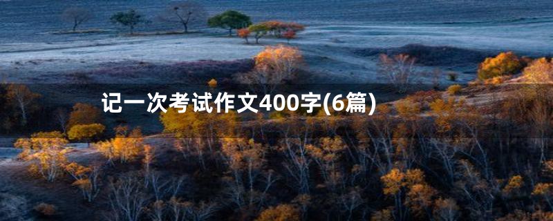 记一次考试作文400字(6篇)