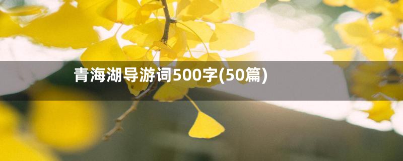 青海湖导游词500字(50篇)