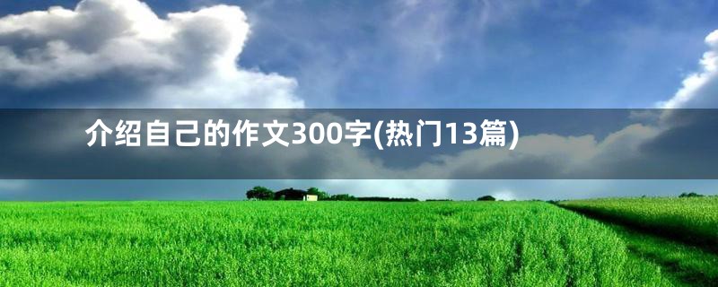 介绍自己的作文300字(热门13篇)