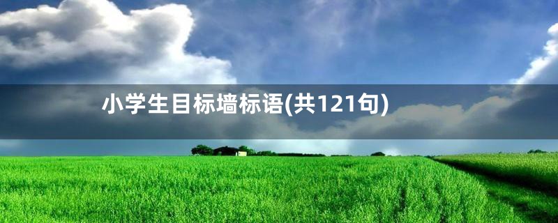 小学生目标墙标语(共121句)