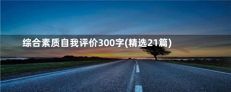 综合素质自我评价300字(精选21篇)