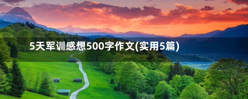 5天军训感想500字作文(实用5篇)