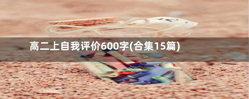 高二上自我评价600字(合集15篇)