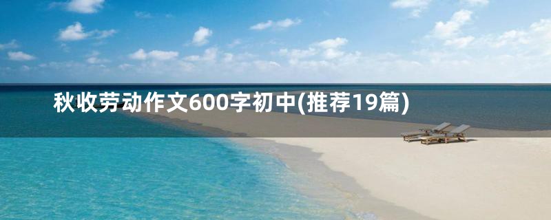 秋收劳动作文600字初中(推荐19篇)