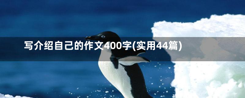 写介绍自己的作文400字(实用44篇)