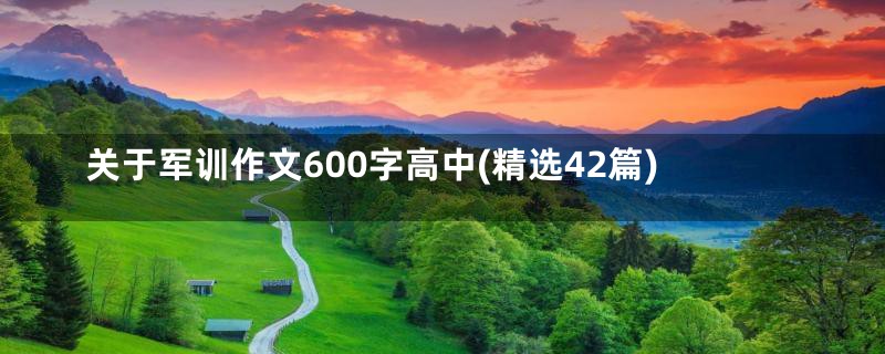 关于军训作文600字高中(精选42篇)