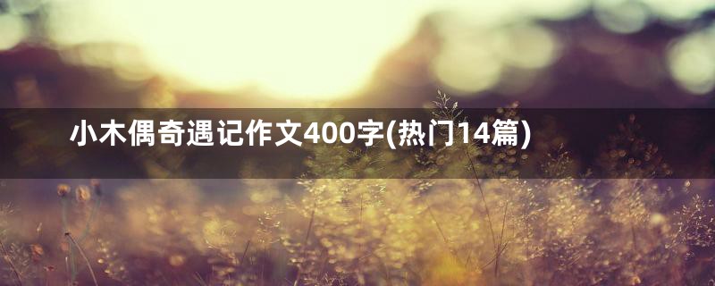 小木偶奇遇记作文400字(热门14篇)