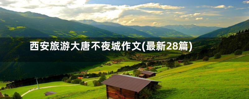 西安旅游大唐不夜城作文(最新28篇)