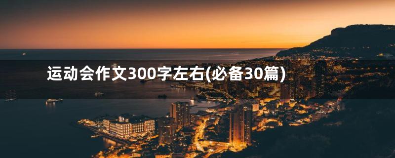 运动会作文300字左右(必备30篇)