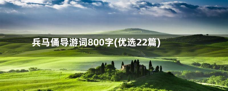 兵马俑导游词800字(优选22篇)