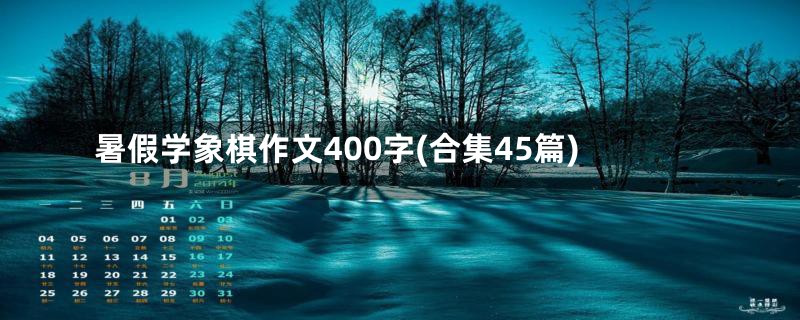 暑假学象棋作文400字(合集45篇)