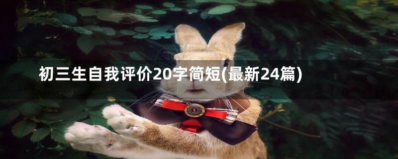 初三生自我评价20字简短(最新24篇)